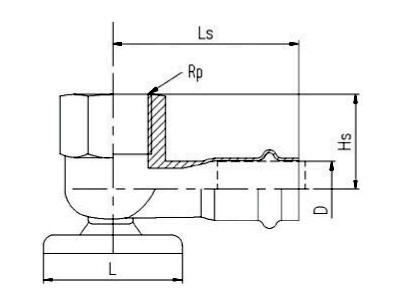內(nèi)螺紋座盤彎-不銹鋼螺紋管件