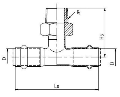 外螺紋三通接頭-不銹鋼螺紋管件